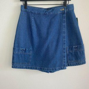 90s Dark Wash Denim Skort